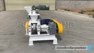 Granulador de rodillo hidráulico, máquina de granulación de rodillo seco, planta de producción de fertilizante orgánico