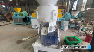 Máquina granuladora de matriz plana para producción de fertilizantes orgánicos con capacidad de 1 a 4 toneladas por hora