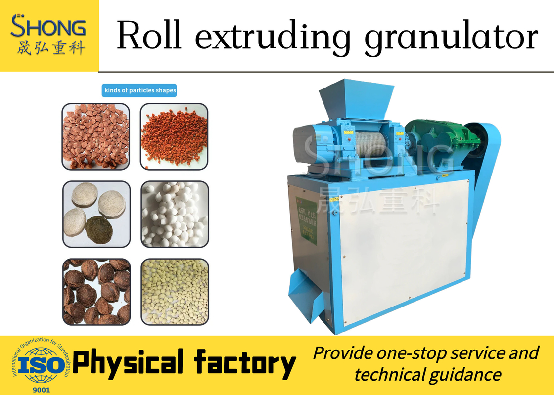 Línea de producción de fertilizantes de granulador de extrusión de rollo No es necesario secar Moldeado por extrusión de una sola vez
