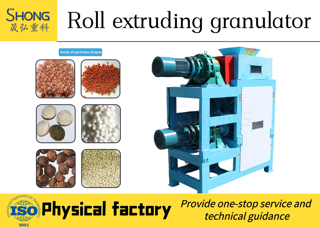 Línea de producción de fertilizantes de granulador de extrusión de rollo No es necesario secar Moldeado por extrusión de una sola vez