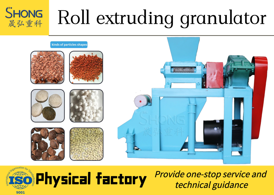 Línea de producción de fertilizantes de granulador de extrusión de rollo No es necesario secar Moldeado por extrusión de una sola vez