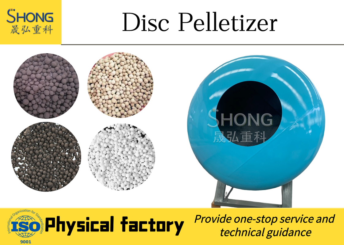 90% de pellets calificados con raspadoras sin motor y con motor en granulador de fertilizantes compuestos de disco