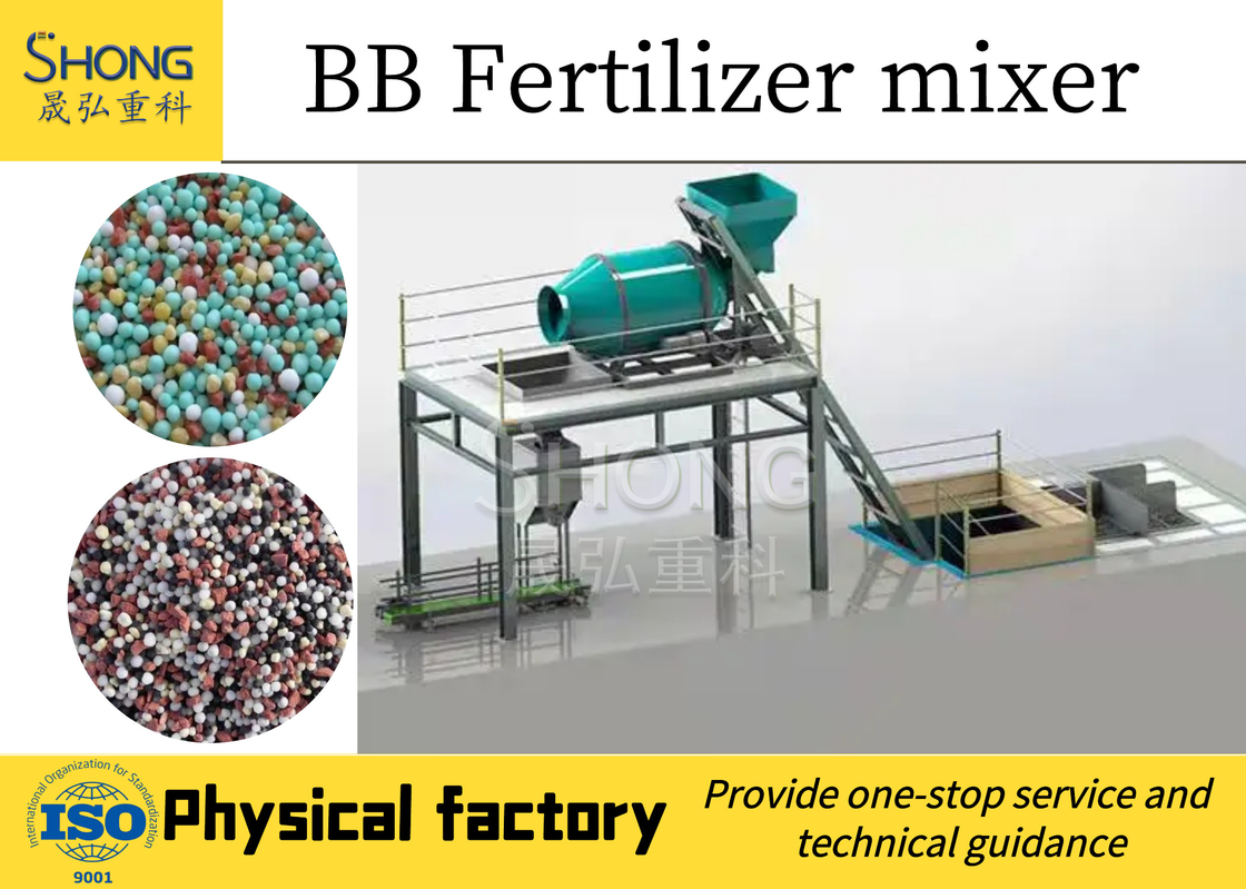 Máquina de línea de producción de mezcladora de fertilizantes a granel BB para hacer fertilizantes de estiércol