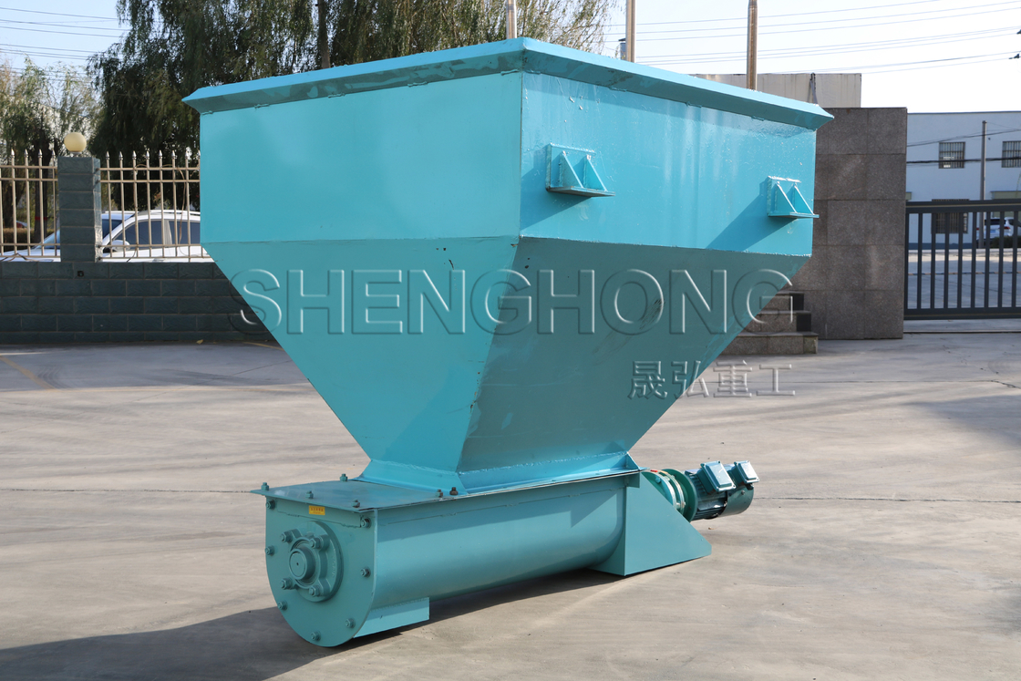 Línea de producción de fertilizantes orgánicos Alimentador automático de alimentación uniforme Capacidad 1-20t / h Color azul