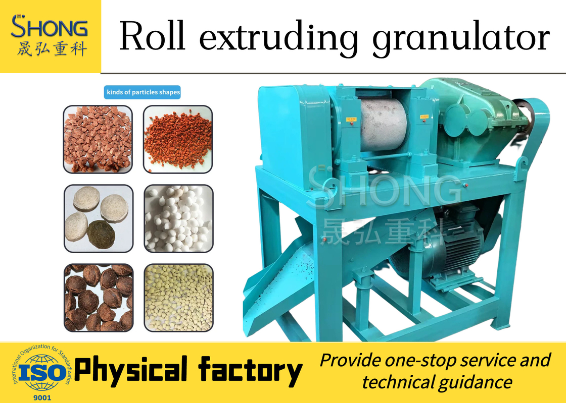 Línea de producción de fertilizantes de granulador de extrusión de rollo No es necesario secar Moldeado por extrusión de una sola vez