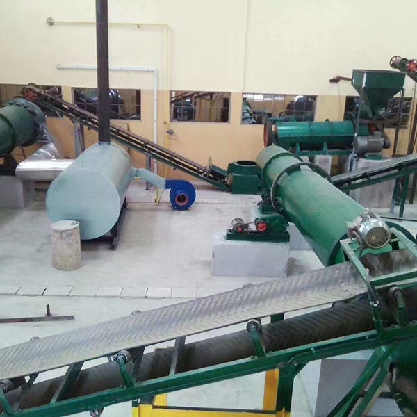 10TPH Línea de producción de fertilizantes orgánicos para almacenes Granulador de fertilizantes orgánicos