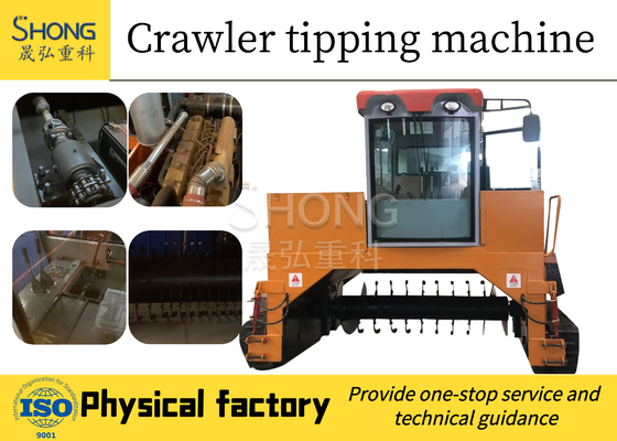 SGS orgánico de Turner Machine Automatic Crawler Type del estiércol vegetal del abono