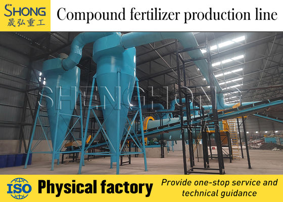 Planta de granulación automática de tambores de fertilizantes con velocidad de rotación de 11 r/min y garantía de 1 año para la producción de fertilizantes compuestos