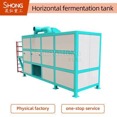Tanque de fermentación de fertilizantes orgánicos de acero al carbono con potencia de 18-24kw y certificación ISO SGS BV para línea de producción de compost