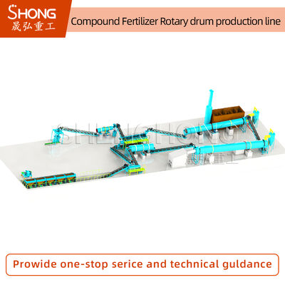 Línea de producción de fertilizantes compuestos para granulación NPK con alta eficiencia, bajo consumo energético y funcionamiento estable