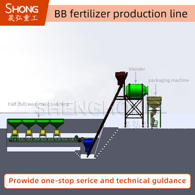 Línea de producción de fertilizantes BB y materiales de acero al carbono o de acero inoxidable