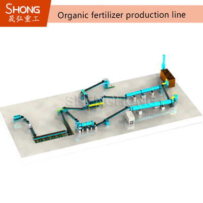 Línea de producción de fertilizantes orgánicos y compuestos de 4-5 t/h con proceso de moldeo en un solo paso para reciclar residuos orgánicos