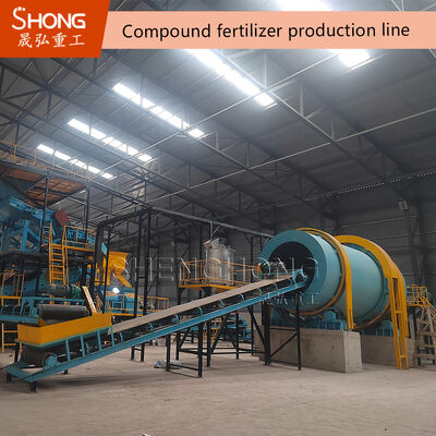 Máquina granulante de tambor giratorio de 380V para fertilizantes NPK 3-8mm