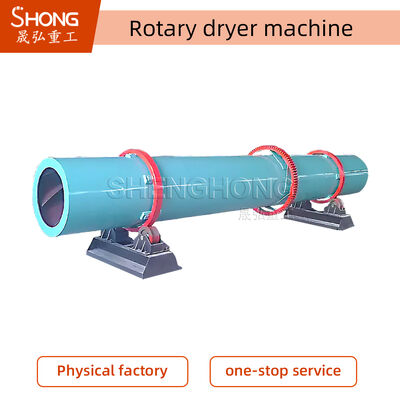 Secador de tambor rotativo con capacidad de producción de 1 a 50 t/h de acero al carbono/acero inoxidable y inclinación de 2 a 5 grados
