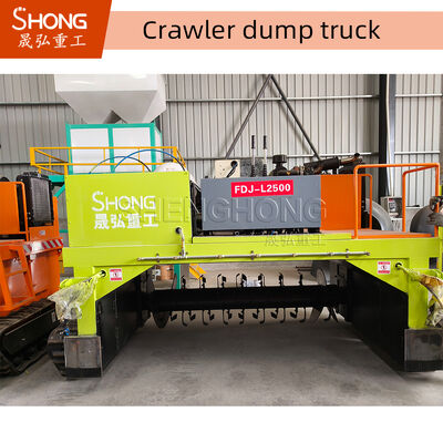 Turner de compost de acero al carbono autopropulsado para fertilizantes orgánicos con capacidad de 400-500 m3/h