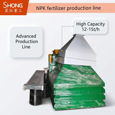 Línea de producción de fertilizantes NPK con granulación de doble rodillo para formación en un solo paso, ahorro de energía y capacidad de 12-15 t/h