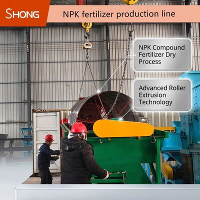 Línea de Granulación por Extrusión de Doble Rodillo para Fertilizante Compuesto NPK - Proceso en Seco, No Requiere Secado, Capacidad de 12-15t/h