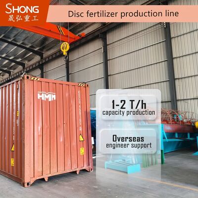 Línea de producción de fertilizantes orgánicos con gránulos en forma de bola 1-2 T/h Capacidad e ingenieros disponibles para el servicio en el extranjero