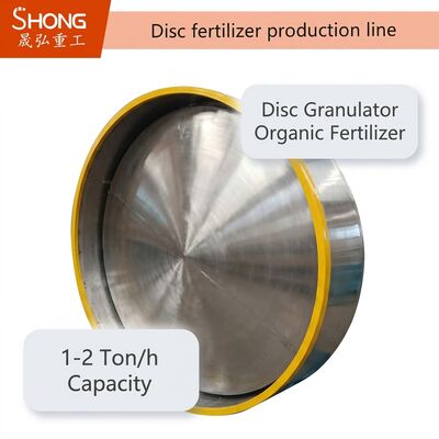 Granulador de disco para la línea de producción de fertilizantes orgánicos con gránulos en forma de bola 1-2 T/h Capacidad y amplia aplicabilidad de materia prima
