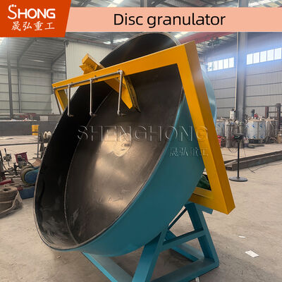 Granulador de fertilizantes compuestos en disco con ángulo de disco ajustable alta tasa de granulación y construcción duradera para polvo químico