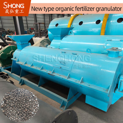 Granulador de fertilizantes orgánicos con velocidad de rotación de 312 R/m para granulos de 1-7 mm y construcción de acero al carbono