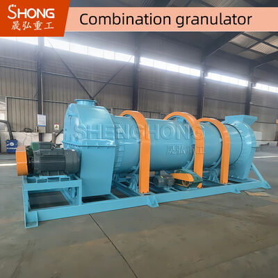 Granulador de fertilizantes orgánicos de nuevo tipo con tambor giratorio para una granulación alta (90%) y gránulos en forma de bola sin aglutinante