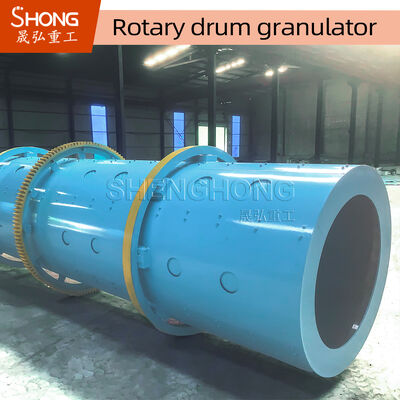 Granulador de tambor rotativo de acero al carbono con capacidad de 8 t / h y velocidad de 11.5 r / min para fertilizante orgánico NPK