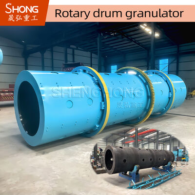 Granulador de tambor rotativo resistente a la corrosión de 8 t/h 11,5 r/min para la producción de fertilizantes compuestos NPK