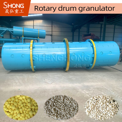 Granulador de tambor rotativo de acero al carbono/acero inoxidable con 5-8 t/h de potencia y 11,5 r/min de velocidad para la granulación de fertilizantes NPK