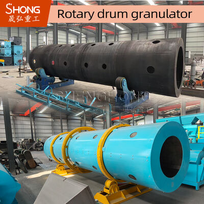 Granulador de tambor rotativo profesional de acero al carbono/acero inoxidable 11.5r/min 5-8t/h Granulador de fertilizantes