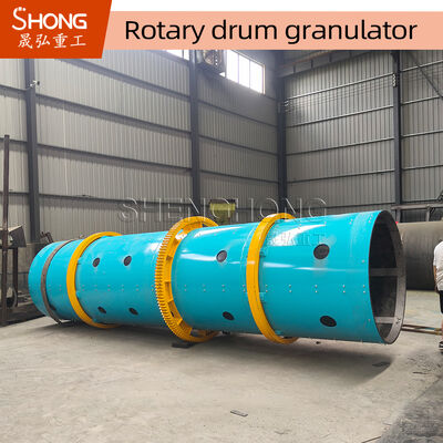Granulador de tambor rotatorio de 8t/H para residuos animales con construcción de acero al carbono/acero inoxidable y velocidad de 11.5r/min