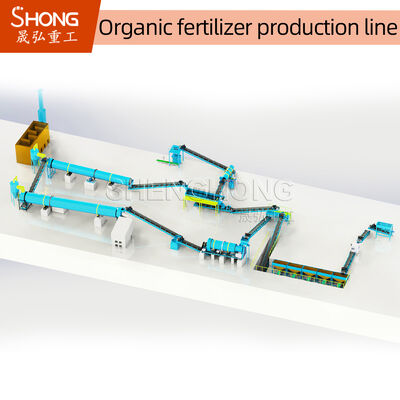 Línea de producción de fertilizantes orgánicos con método de granulación húmeda y dientes de agitación de acero manganeso para uso agrícola