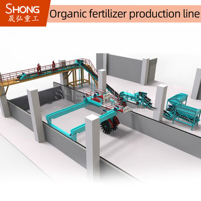 45 Línea de producción de fertilizantes orgánicos de potencia equivalente con una relación de granulación del 95% y un diámetro de pellets de 3-5 mm