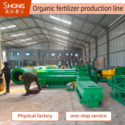 Línea de producción de fertilizantes orgánicos totalmente automática de 10 t/h con una tasa de granulación > 98%