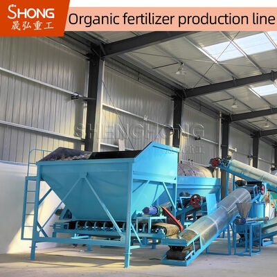 Línea de producción de fertilizantes orgánicos totalmente automática de 10 t/h con una tasa de granulación > 98%