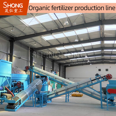 Línea de producción de fertilizantes orgánicos de 10 t/h para planta de fabricación de fertilizantes de granulados en polvo