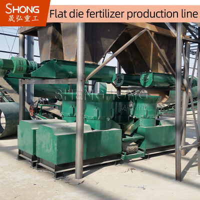 10Línea de producción de fertilizantes orgánicos de extrusión a presión plana TPY con un diámetro de pellets de 3-10 mm