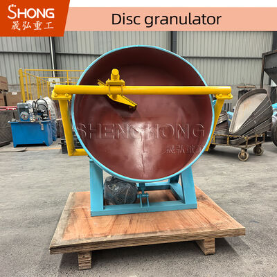 Granulador de disco de 6 t/h para granulados en forma de bola con inclinación del disco ajustable