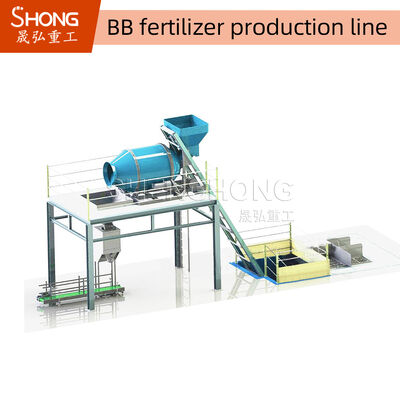 Línea de producción de fertilizantes BB de 1-20 t/h con una potencia de 15-30 kW y un voltaje personalizado de 380 V para mezclar fertilizantes granulares