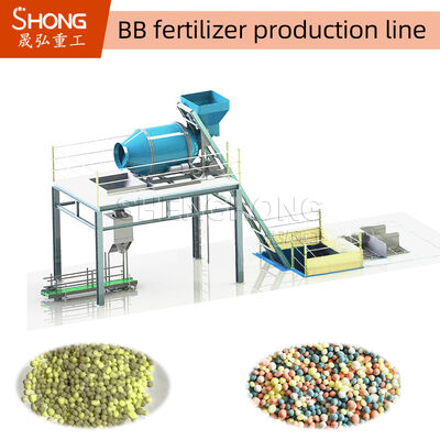 Línea de producción de fertilizantes BB con capacidad de 1-20t/h, voltaje personalizable de 380 V y 1 año de garantía para una mezcla eficiente de fertilizantes
