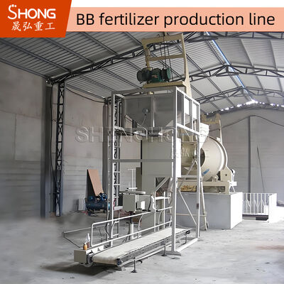 Línea de producción de fertilizantes BB de acero al carbono con una capacidad de 10-12 T/H y control PLC para una mezcla a granel eficiente