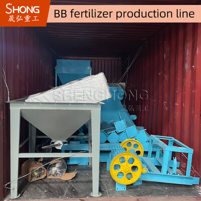 Línea de producción de fertilizantes BB semiautomática con control PLC para 10-30 toneladas por hora
