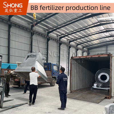 Línea de producción de fertilizantes BB de alta capacidad con sistema de control PLC y materiales de acero inoxidable