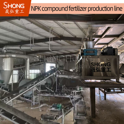 Línea de producción de fertilizantes NPK de 5 t/h de capacidad con una relación de granulación del 90% y un voltaje de 380 V