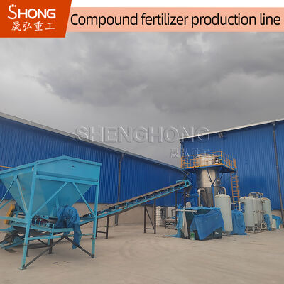 Línea de producción de fertilizantes NPK de proceso seco con tamaño de grano de 2-4 mm y contenido de nutrientes ≥ 90%