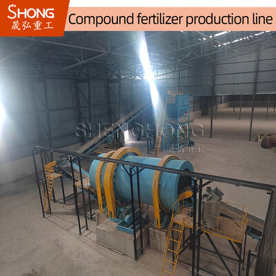 Granulador rotativo de tambor de alta tasa de granulación para la producción de fertilizantes NPK con bajo contenido de humedad y tamaño de gránulo ajustable