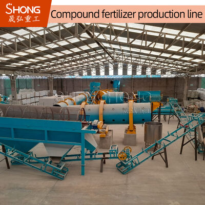 Línea de producción de fertilizantes NPK con un 90 % de nutrientes totales, un tamaño granular de 2 a 4 mm y un contenido de humedad de ≤2 %