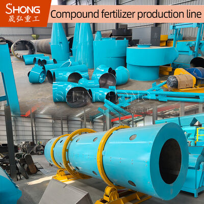 Granulador de tambor rotativo de acero carbono para la línea de producción de fertilizantes compuestos NPK con capacidad de 18-20 t/h y voltaje personalizado