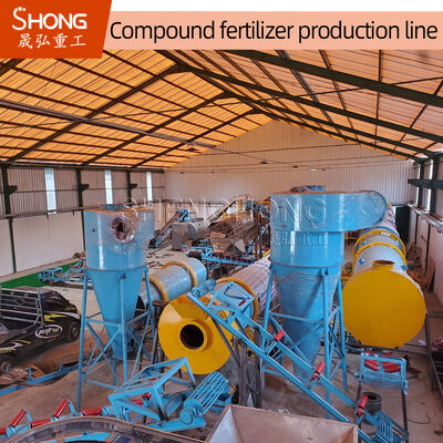 Línea de producción de fertilizantes compuestos NPK 15 toneladas por hora para gránulos en forma de bola con compatibilidad con nitrato de amonio