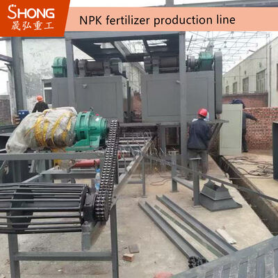 10Línea de producción de fertilizantes NPK de polvo seco sin secar con granulación de tambor rotativo
